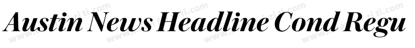 Austin News Headline Cond Regular字体转换